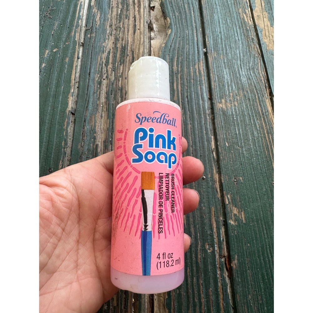 Speedball Pink Soap Brush Cleaner and Conditioner 4oz Artist Supply 80L301